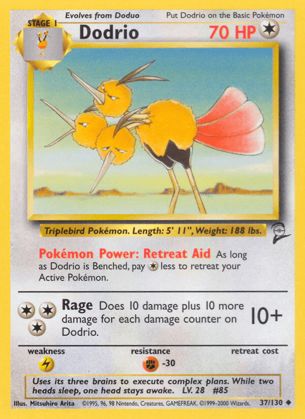 Dodrio Base Set 2 card
