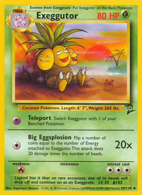 Exeggutor Base Set 2 card