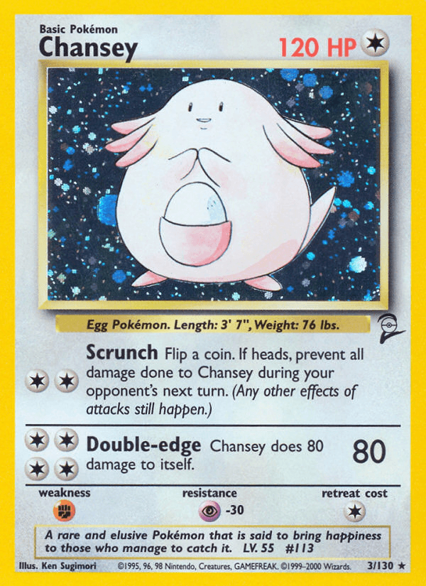 Chansey Base Set 2 card