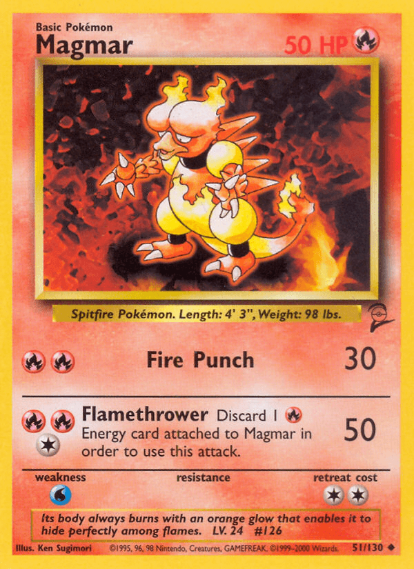 Magmar Base Set 2 card