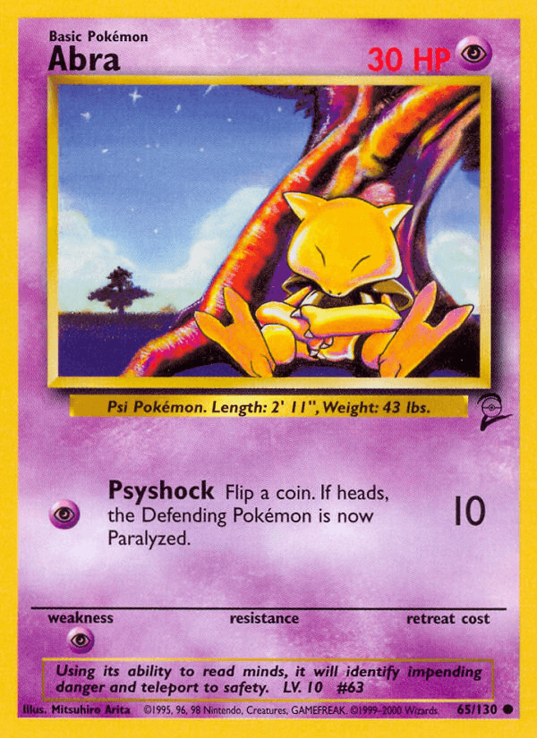 Abra Base Set 2 card