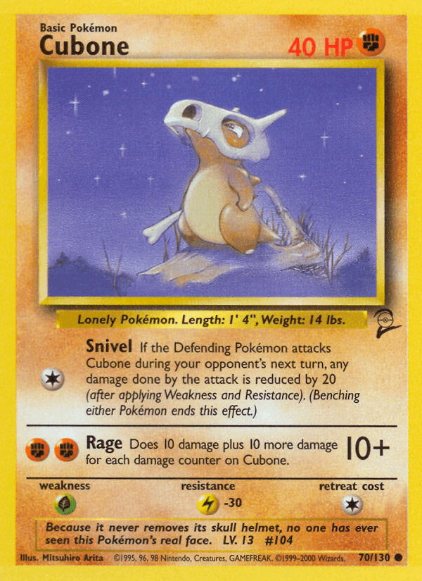 Cubone Base Set 2 card