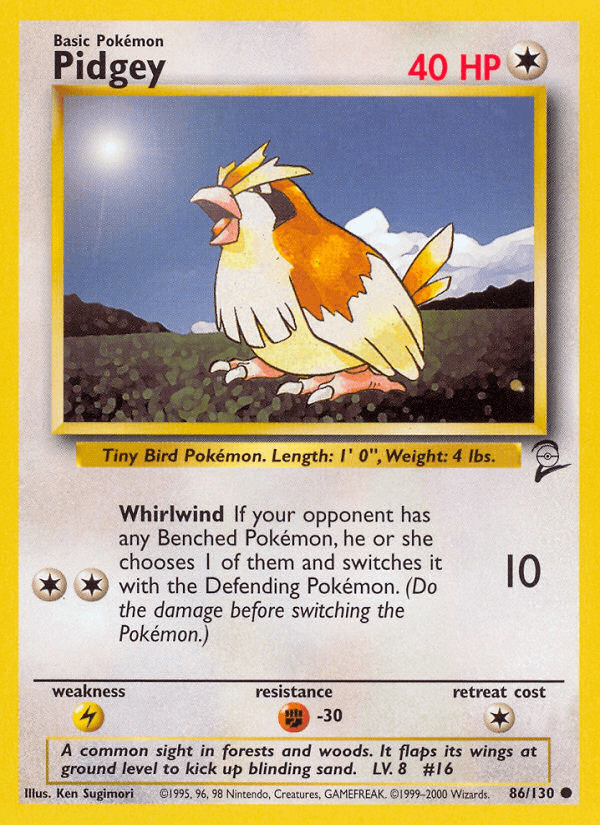 Pidgey Base Set 2 card