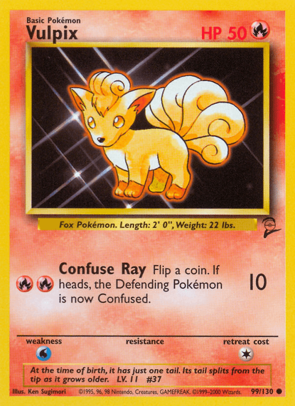 Vulpix Base Set 2 card