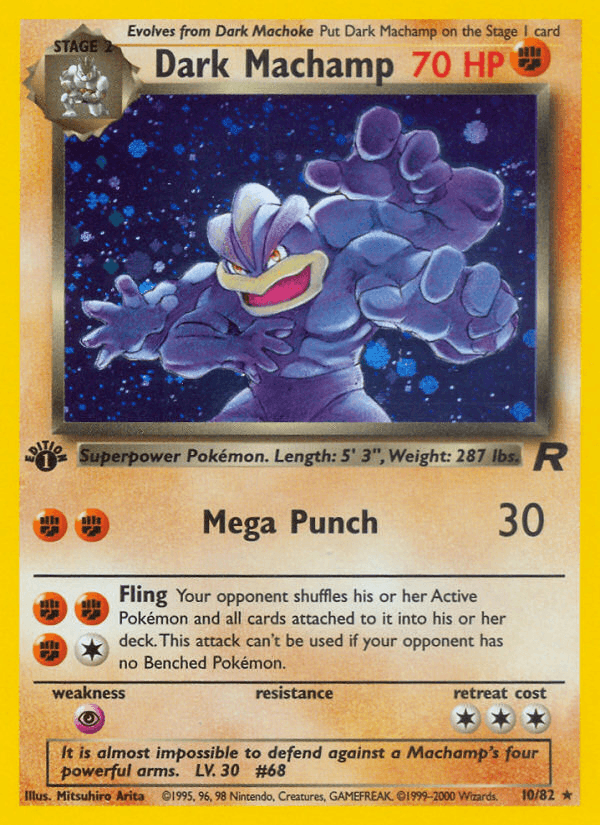 Dark Machamp Team Rocket card