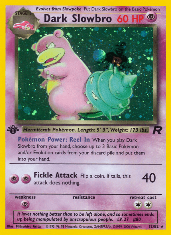 Dark Slowbro Team Rocket card