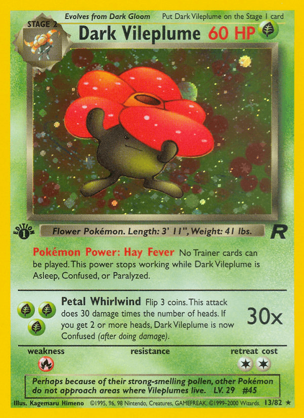 Dark Vileplume Team Rocket card
