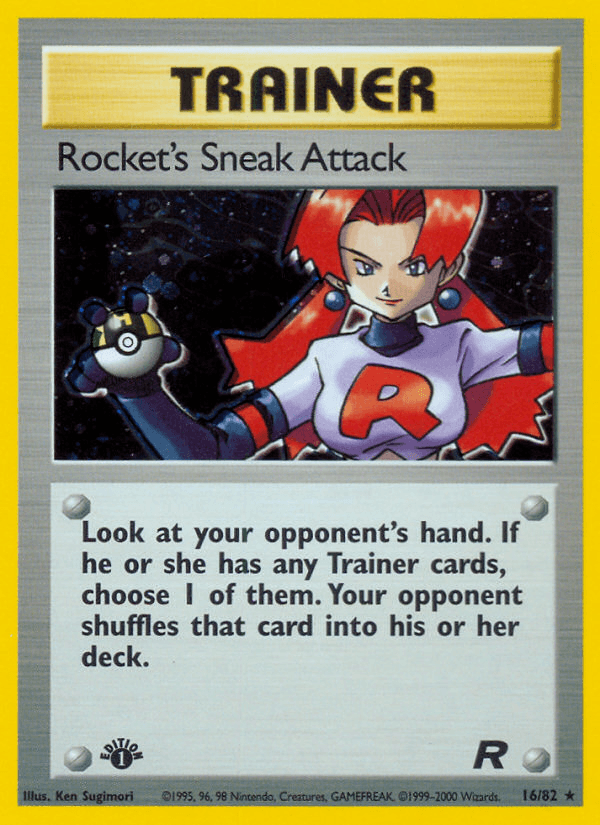 Rocket's Sneak Attack Team Rocket card