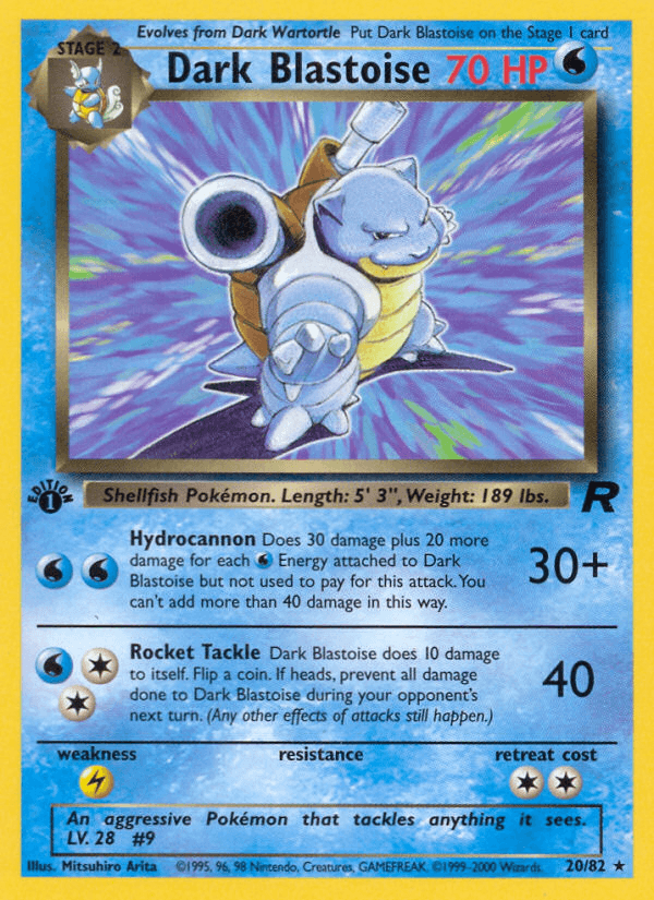 Dark Blastoise Team Rocket card