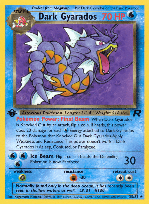 Dark Gyarados 宝可梦 card