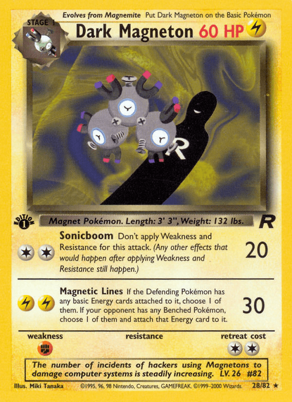 Dark Magneton Team Rocket card