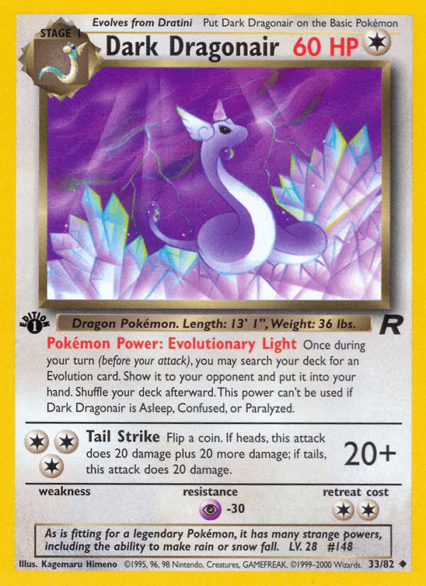 Dark Dragonair Team Rocket card