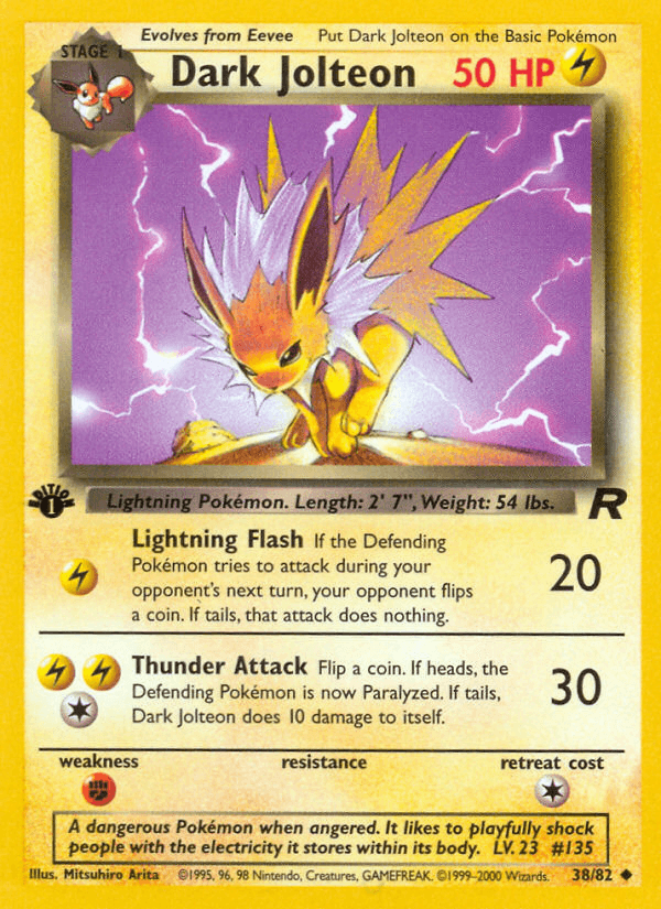 Dark Jolteon Team Rocket card