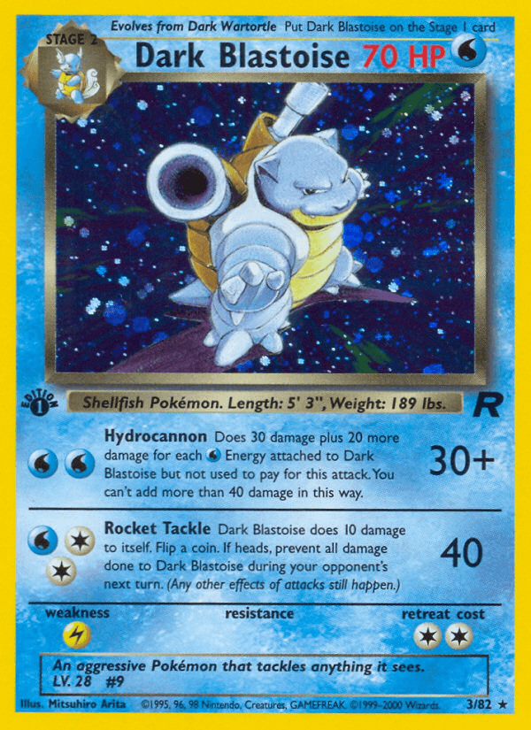 Dark Blastoise Team Rocket card