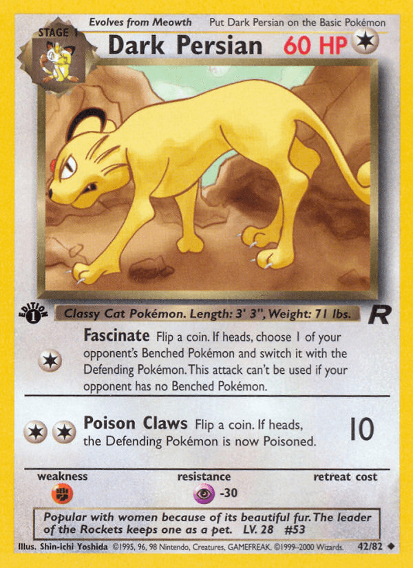 Dark Persian Team Rocket card