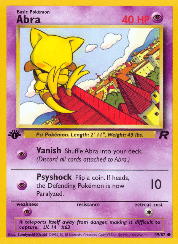 Abra Team Rocket card