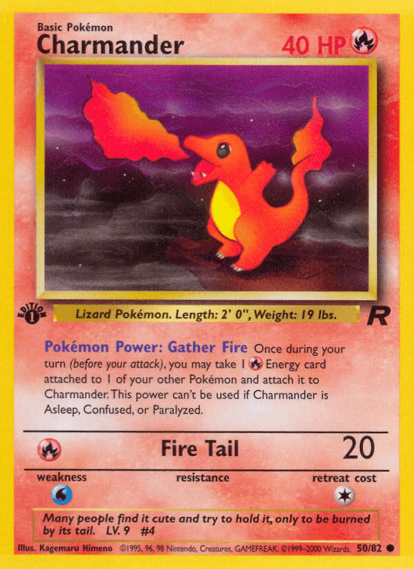 Charmander Team Rocket card