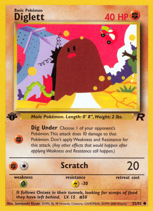 Diglett Team Rocket card