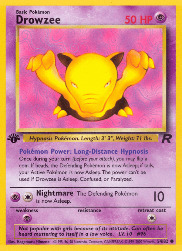 Drowzee Team Rocket card