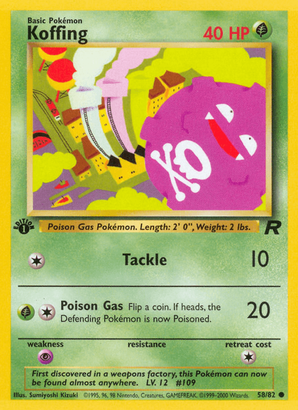 Koffing Team Rocket card