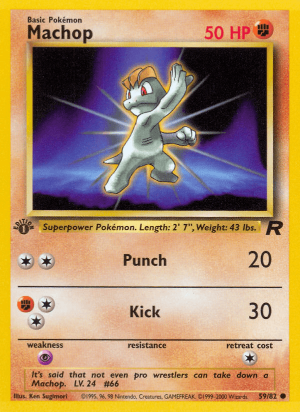 Machop Team Rocket card