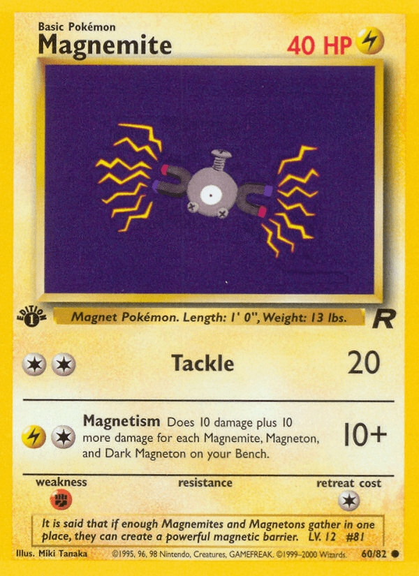Magnemite Team Rocket card