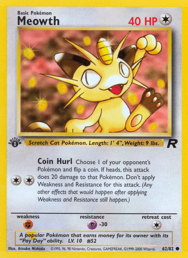 Meowth Team Rocket card