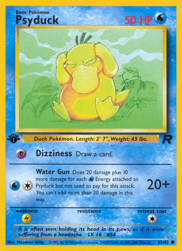 Psyduck Team Rocket card