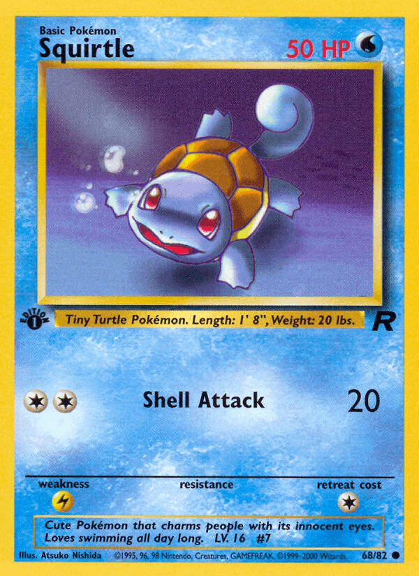 Squirtle Team Rocket card