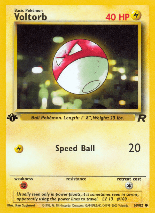 Voltorb Team Rocket card