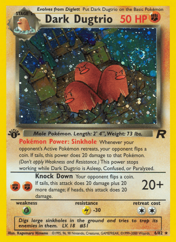 Dark Dugtrio Team Rocket card