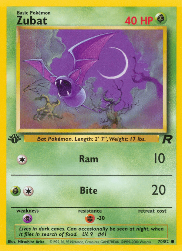 Zubat Team Rocket card