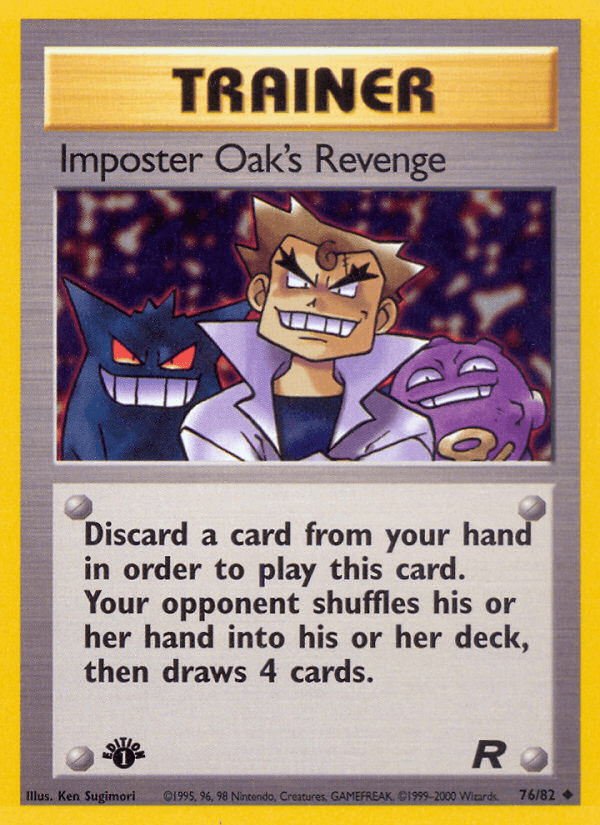 Imposter Oak's Revenge Team Rocket card