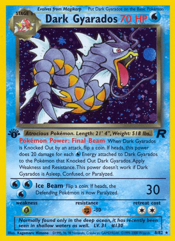 Dark Gyarados Team Rocket card