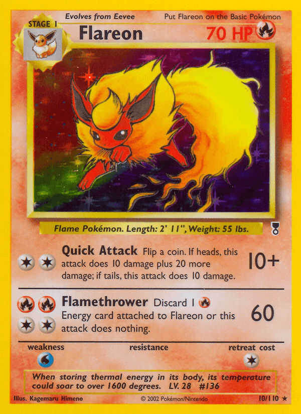 Flareon Legendary Collection card