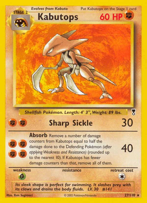 Kabutops Legendary Collection card
