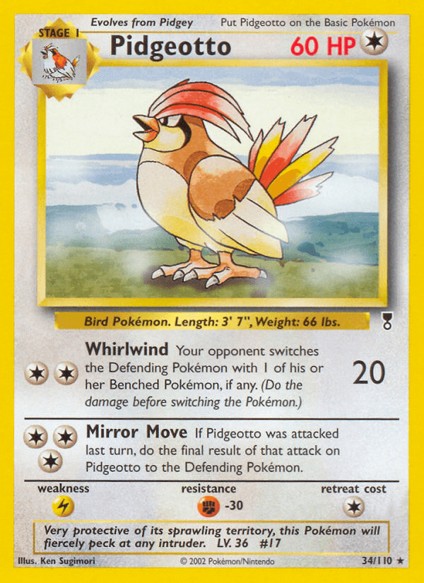 Pidgeotto Legendary Collection card