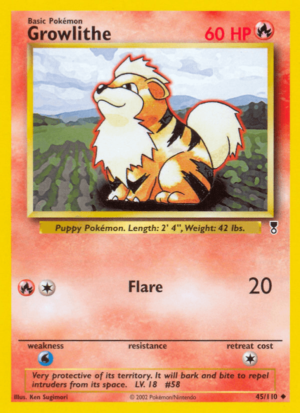Growlithe Legendary Collection card