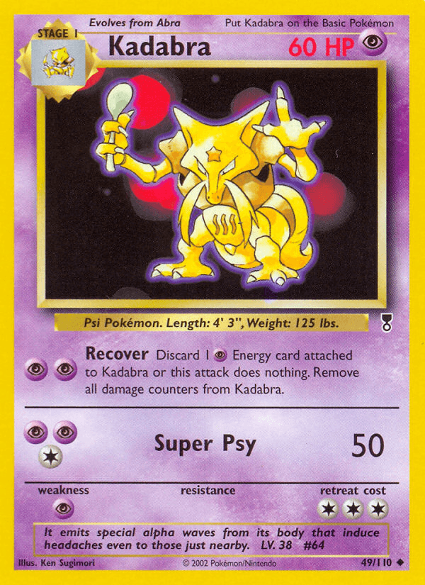 Kadabra Legendary Collection card