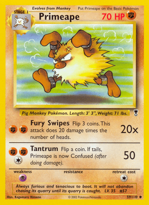 Primeape Legendary Collection card