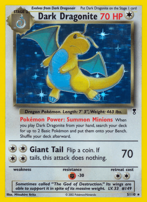 Dark Dragonite Legendary Collection card