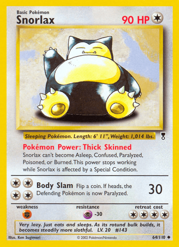 Snorlax Legendary Collection card