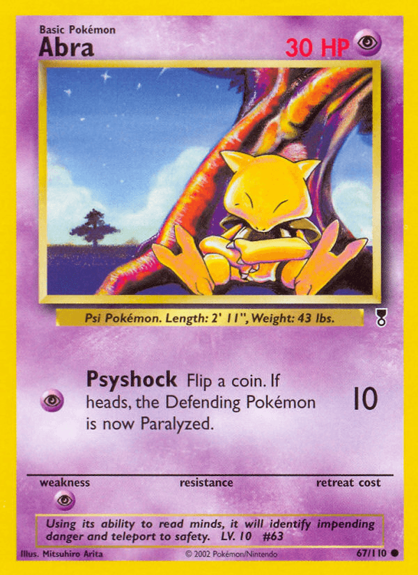Abra Legendary Collection card