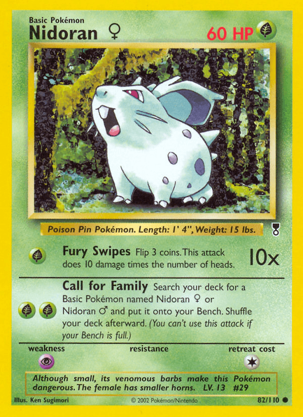 Nidoran ♀ Legendary Collection card