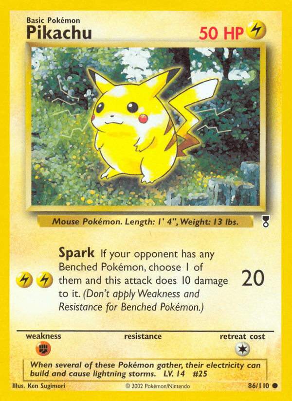 Pikachu Legendary Collection card