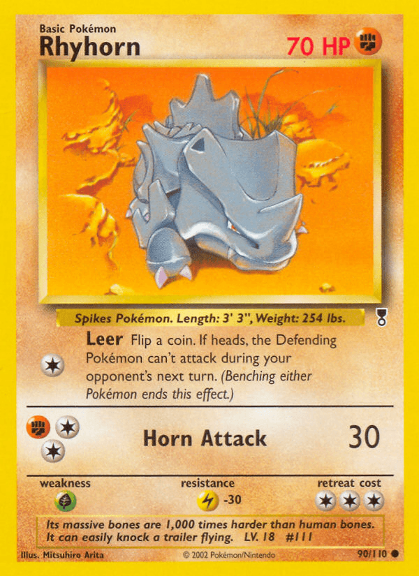 Rhyhorn Legendary Collection card