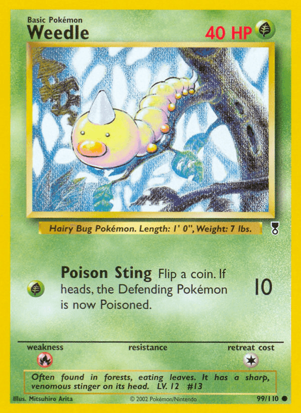 Weedle Legendary Collection card