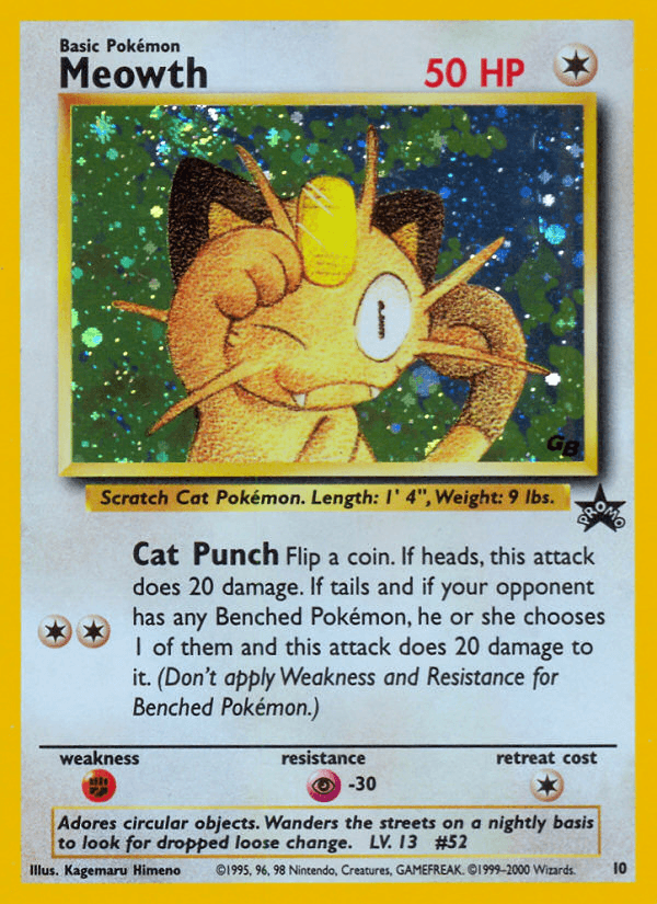 Meowth Wizards Black Star Promos card