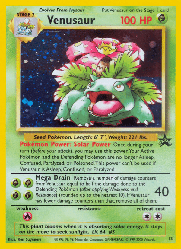 Venusaur Wizards Black Star Promos card