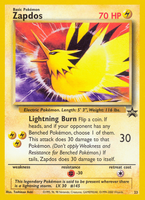 Zapdos Wizards Black Star Promos card